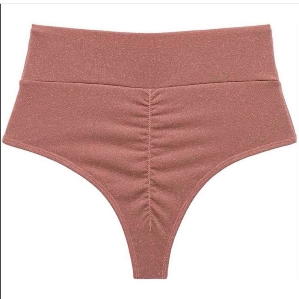 ‼️WOW‼️Montce Mauve Sparkle High Rise Bikini Bottom - S new with tags‼️ - Picture 10 of 16